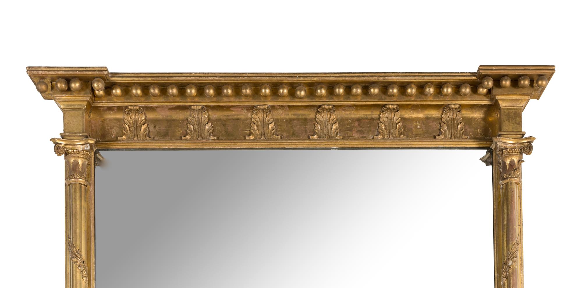A Late George III Giltwood Pier Mirror