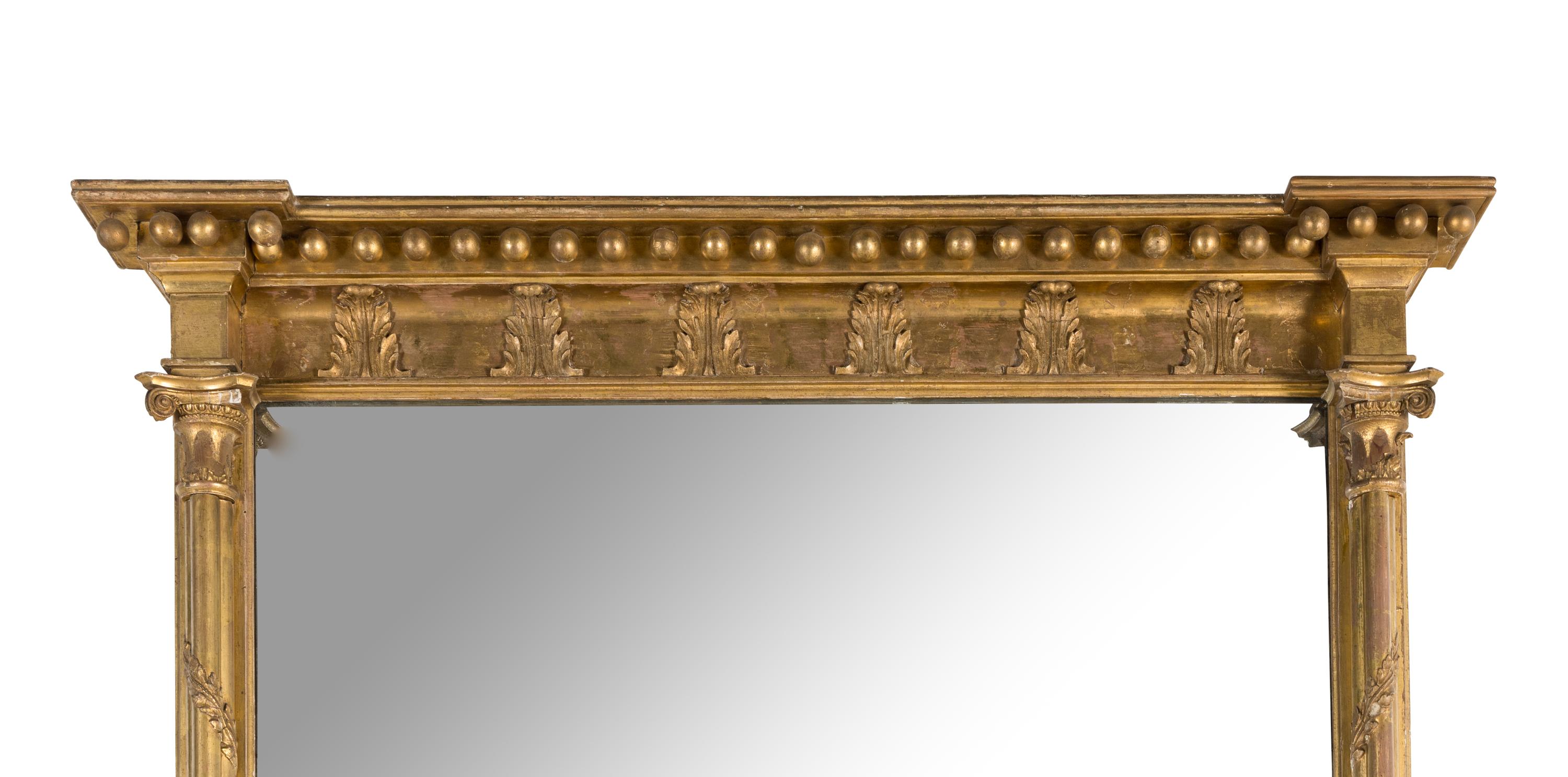 A Late George III Giltwood Pier Mirror