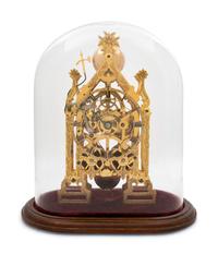 A Late Regency Brass Skeleton Clock