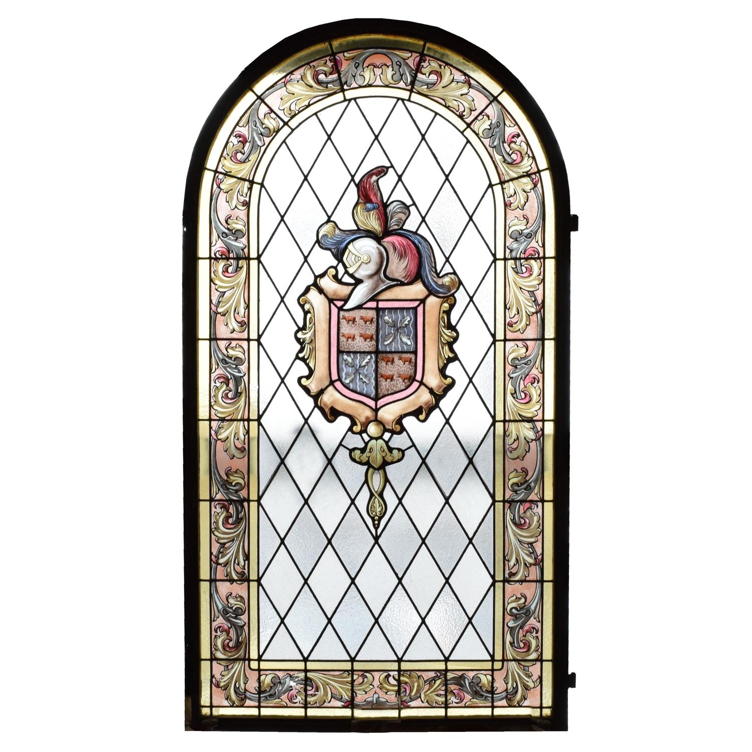 An Art Glass Window 40" W x 2.5" D x 73.5" H — Argentina, 20th Century