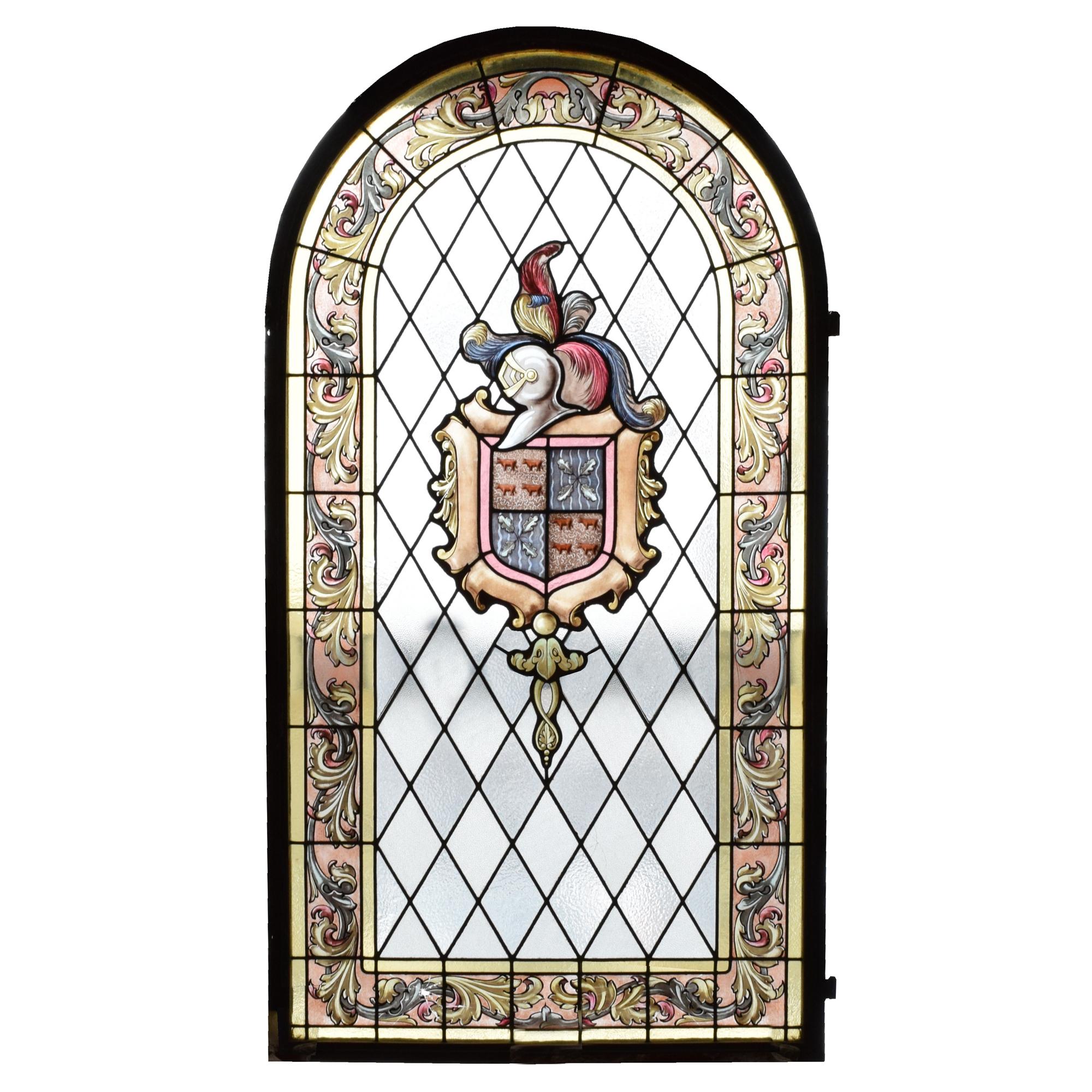 An Art Glass Window 40" W x 2.5" D x 73.5" H — Argentina, 20th Century