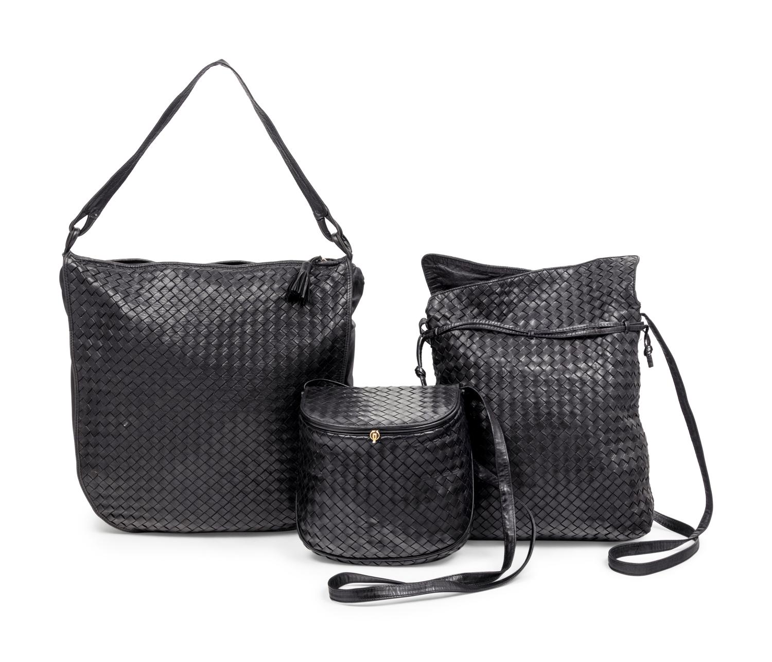 Three Bottega Veneta Leather Intrecciato Bags