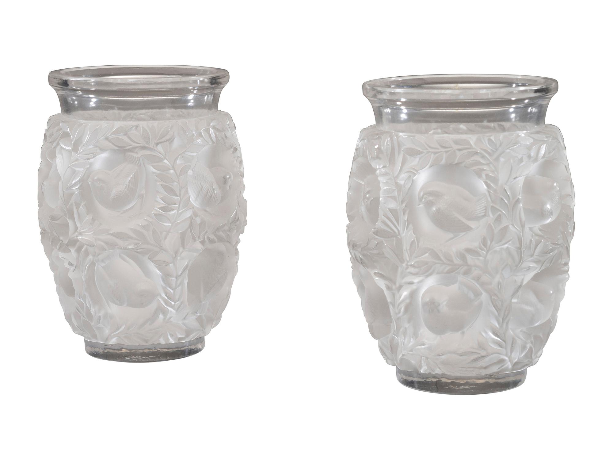 A Pair of Lalique Bagatelle Vases
