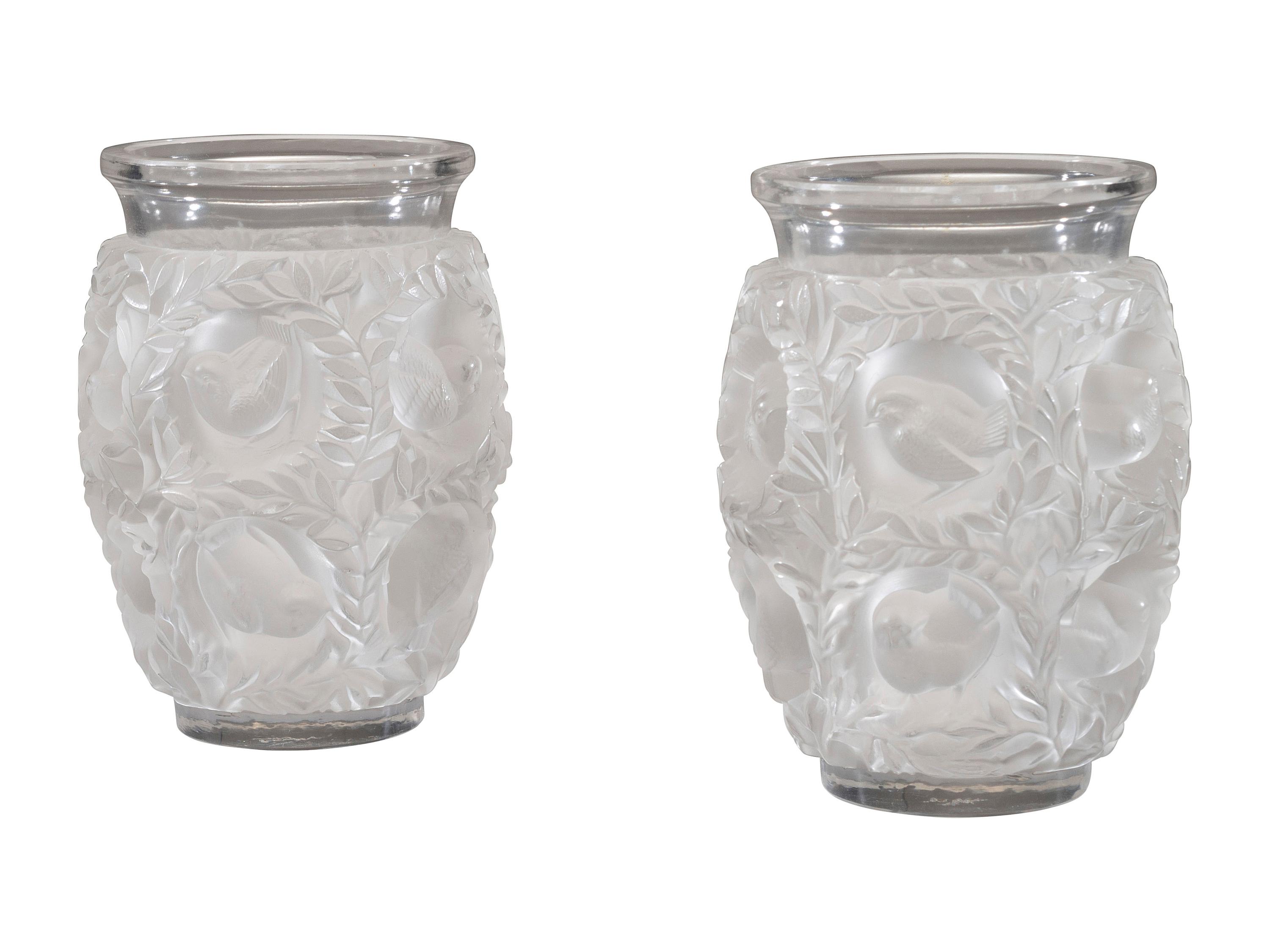 A Pair of Lalique Bagatelle Vases