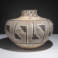 Massive Ancestral Pueblo, Snowflake Black-on-White Pottery Olla