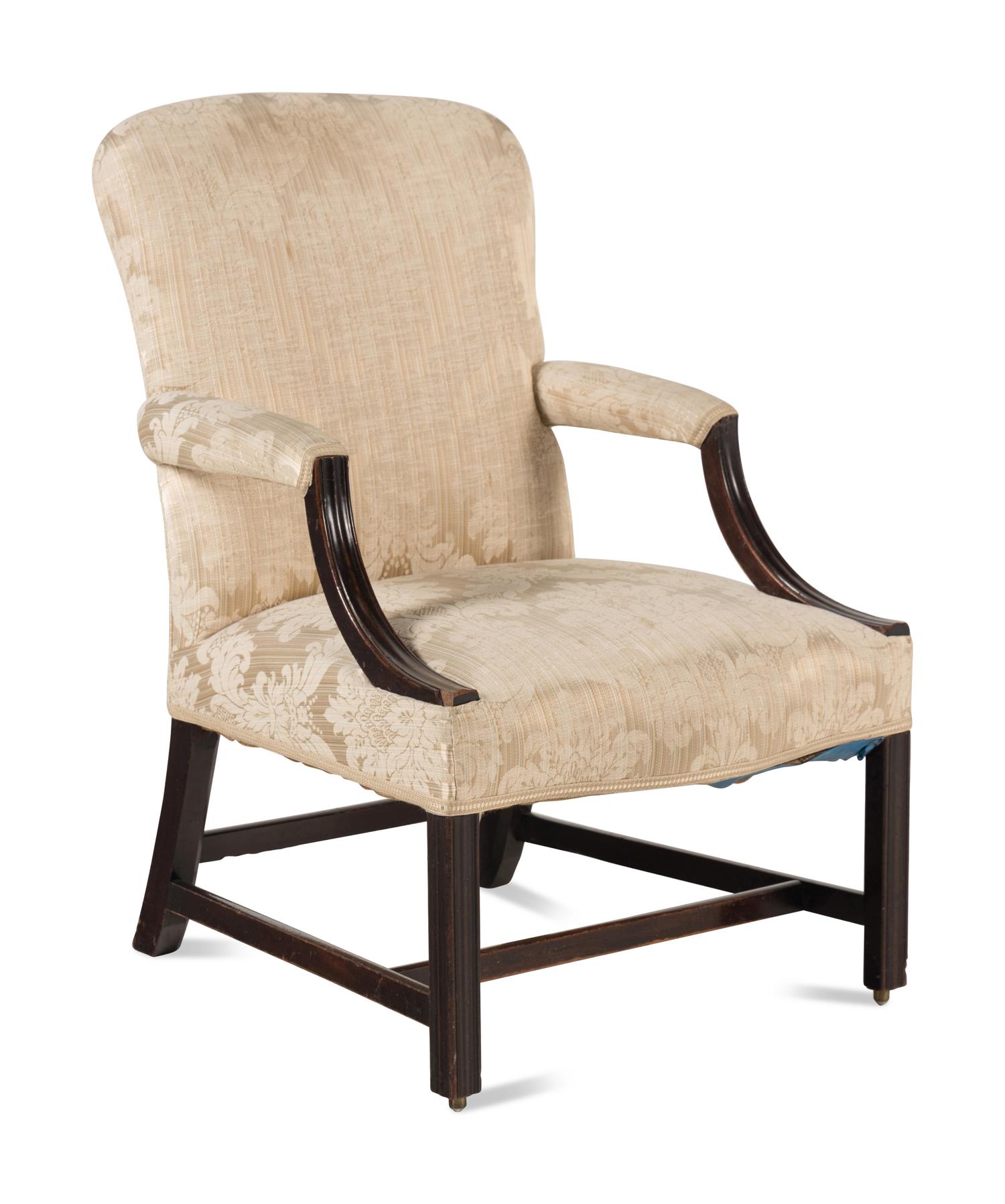 A George III Mahogany Library Chair