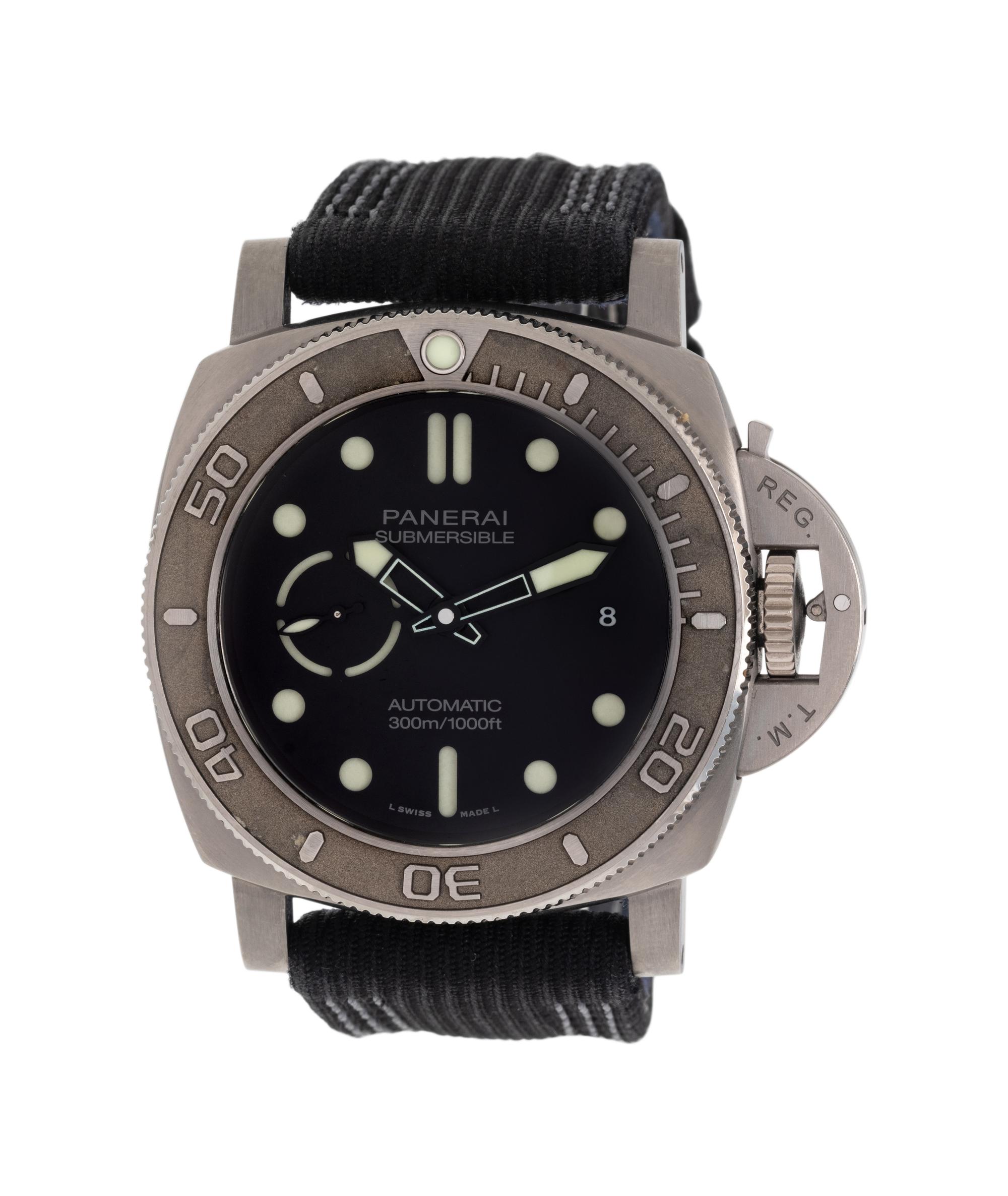 PANERAI, REF. PAM00984 TITANIUM 'SUBMERSIBLE MIKE HORN EDITION' WRISTWATCH