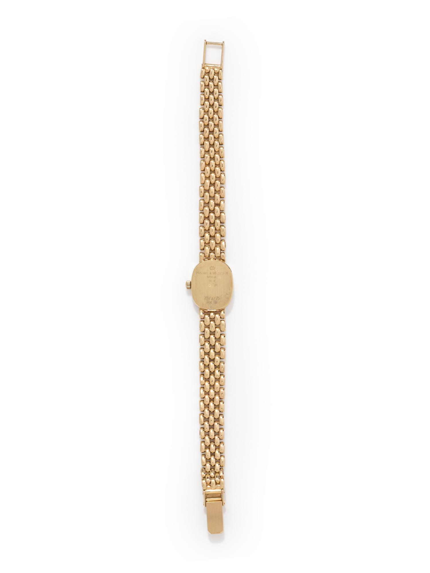 BAUME & MERCIER, 14K YELLOW GOLD AND DIAMOND WRISTWATCH