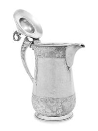 A Hammered Silver-Plate Pitcher