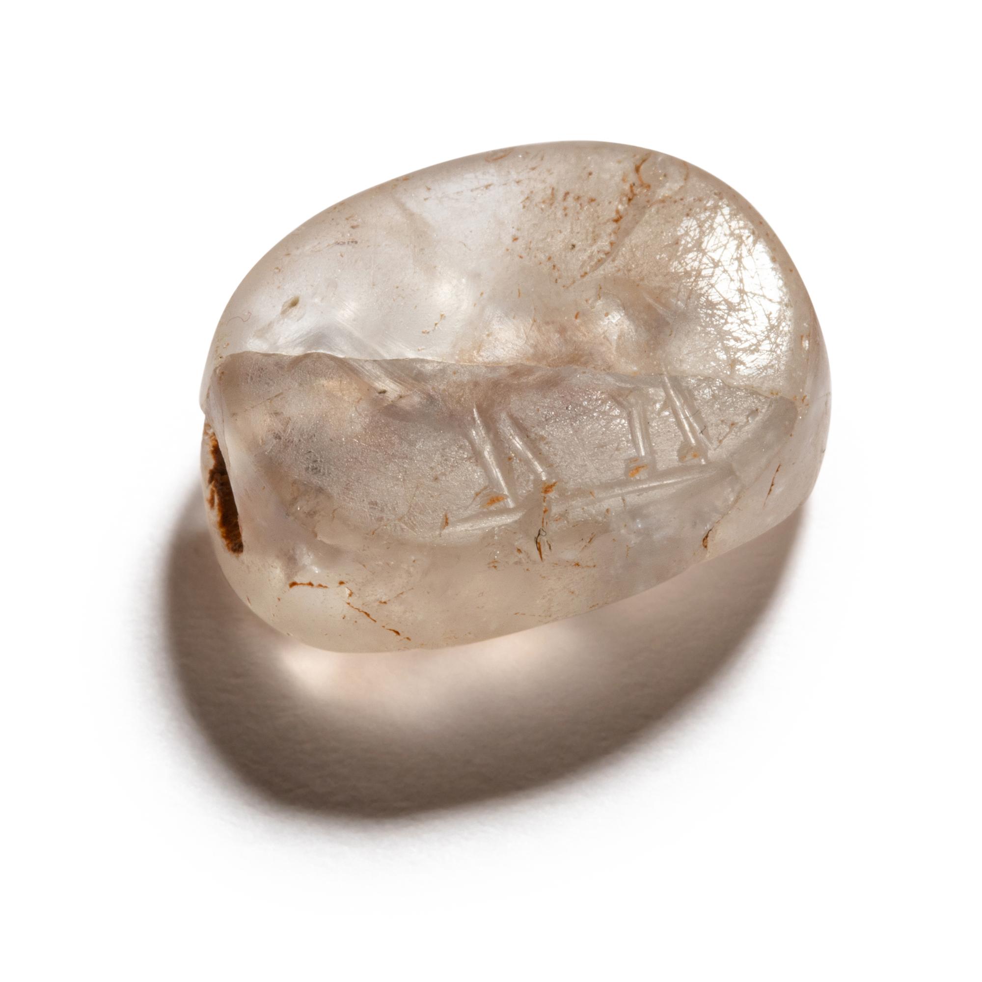A Greco-Persian Rock Crystal Scaraboid with a Camel