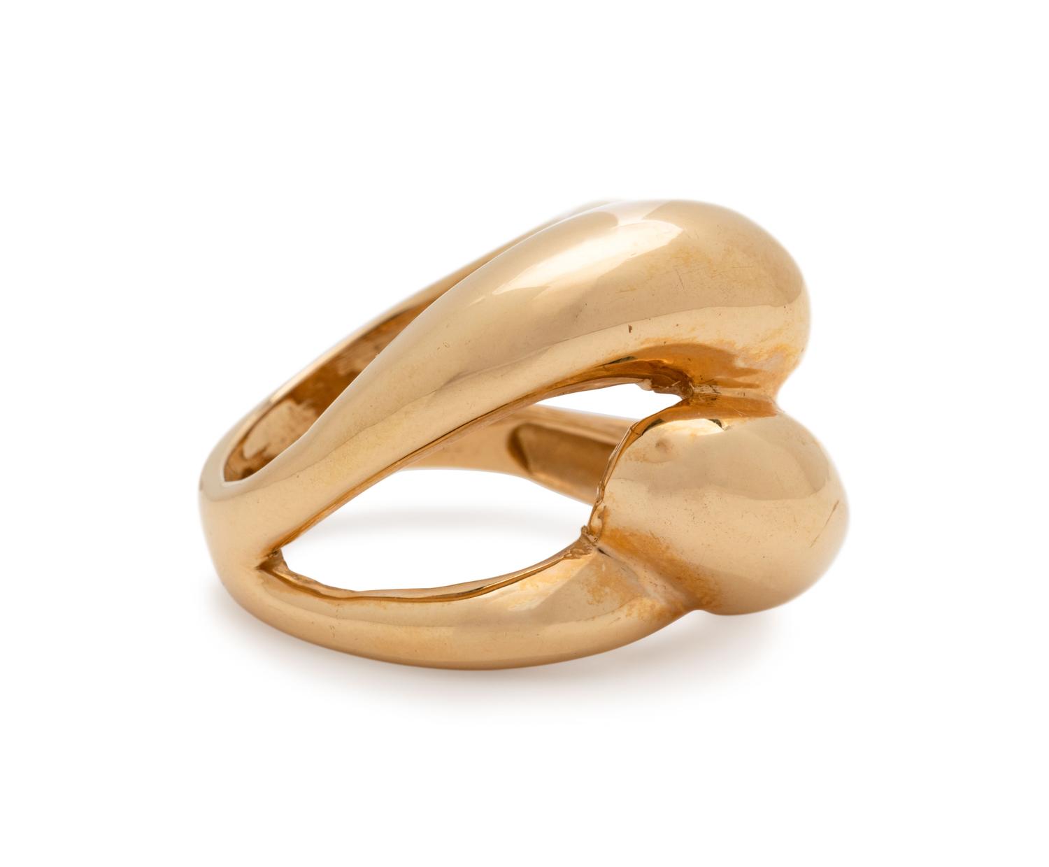 YELLOW GOLD KNOT MOTIF RING