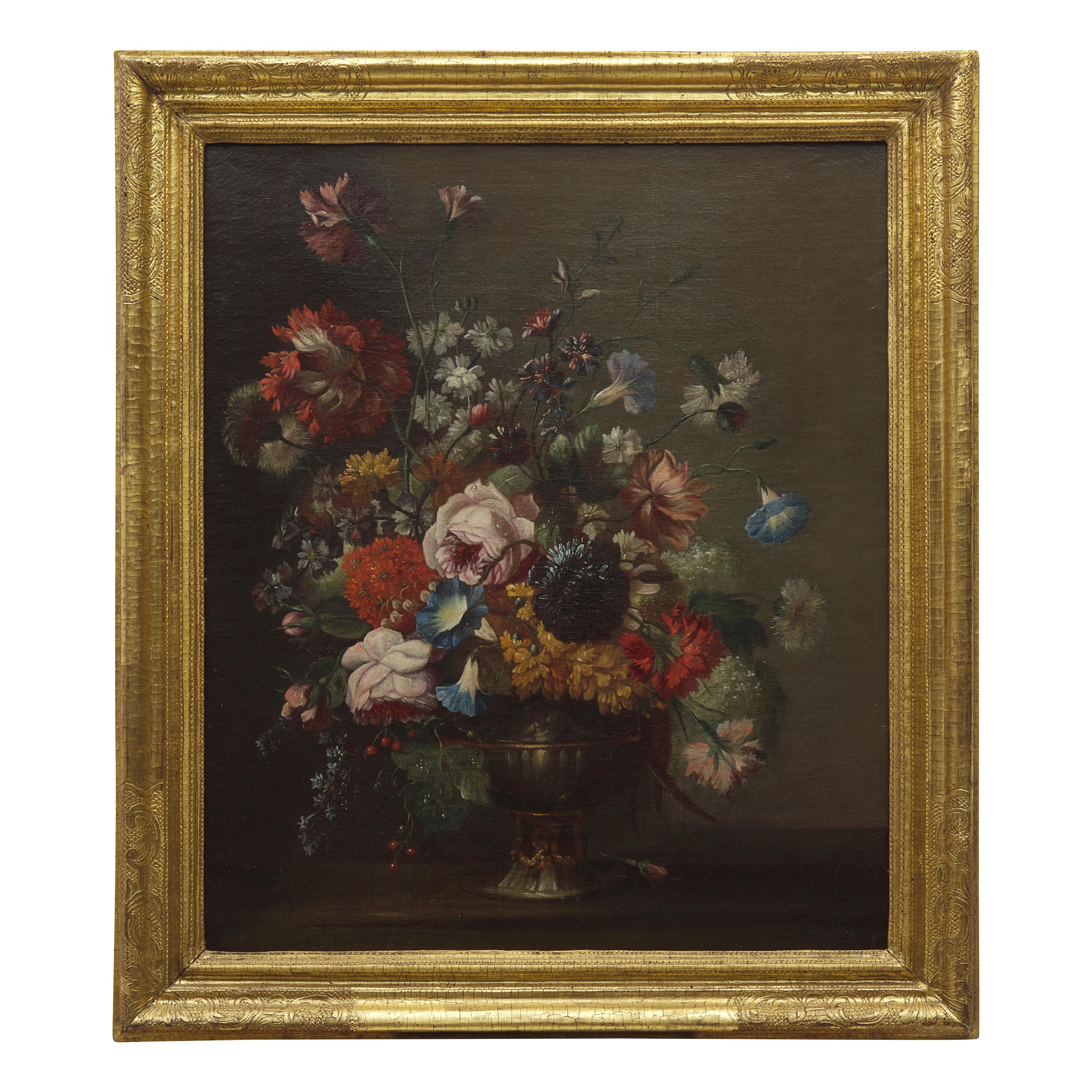 Circle of Karel van Vogelaer (Dutch, 1653-1695) — A Pair of Floral Still Lifes