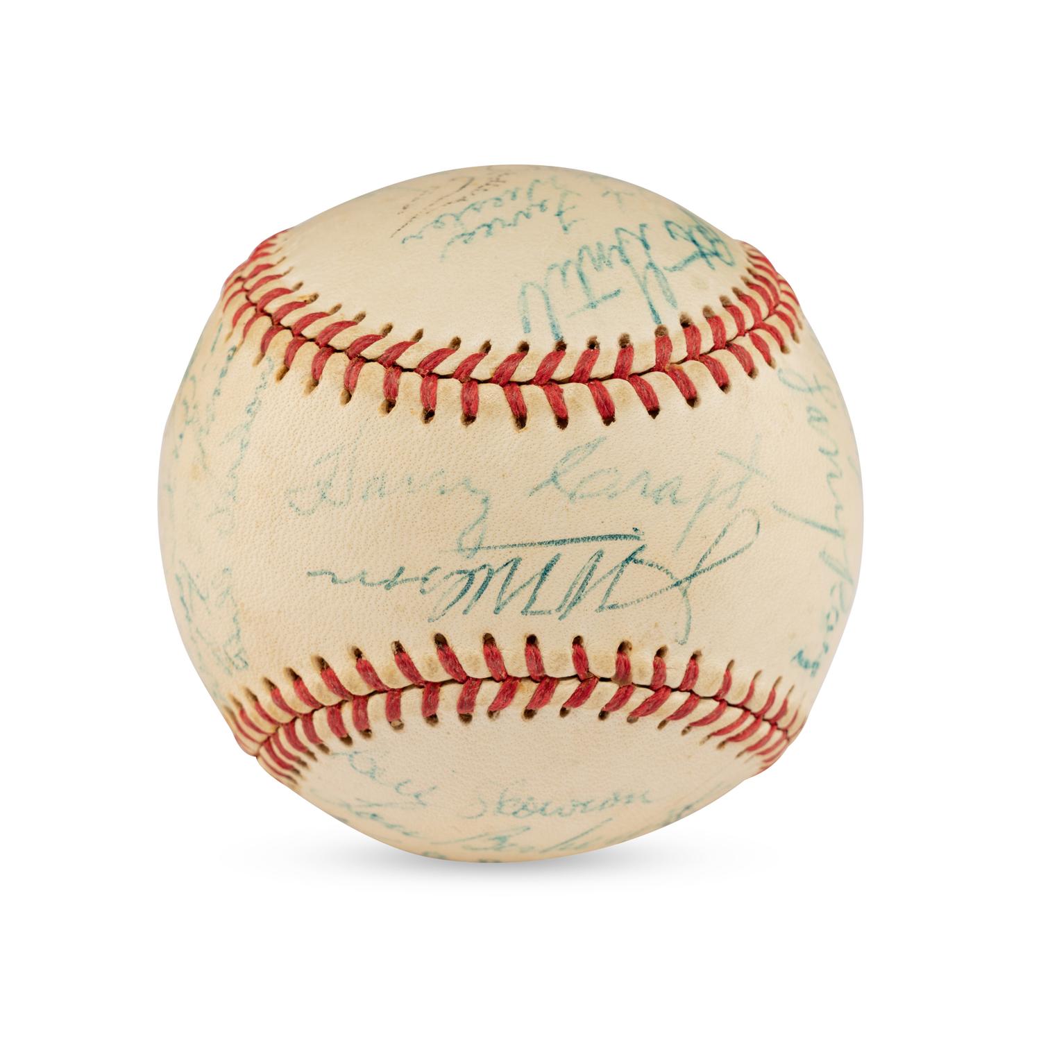 A 1953 Kansas City Blues Team Signed Autograph Baseball