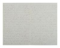 [LINCOLN FUNERAL]. 4pp. letter providing first-hand account of Lincoln lying in state in Springfield, IL. 8 May 1865.