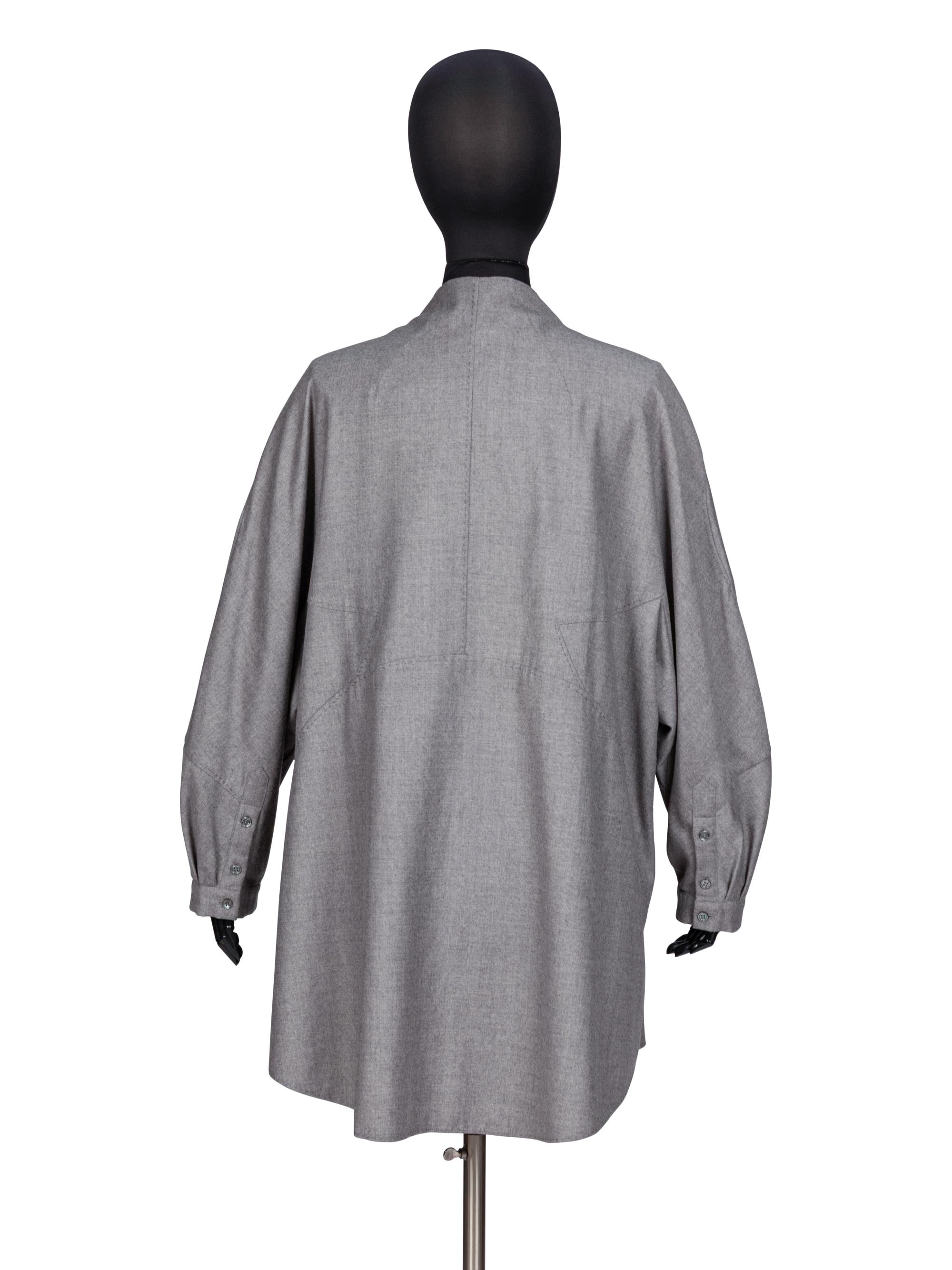 Ralph Rucci Chado, Cashmere Flannel Overshirt