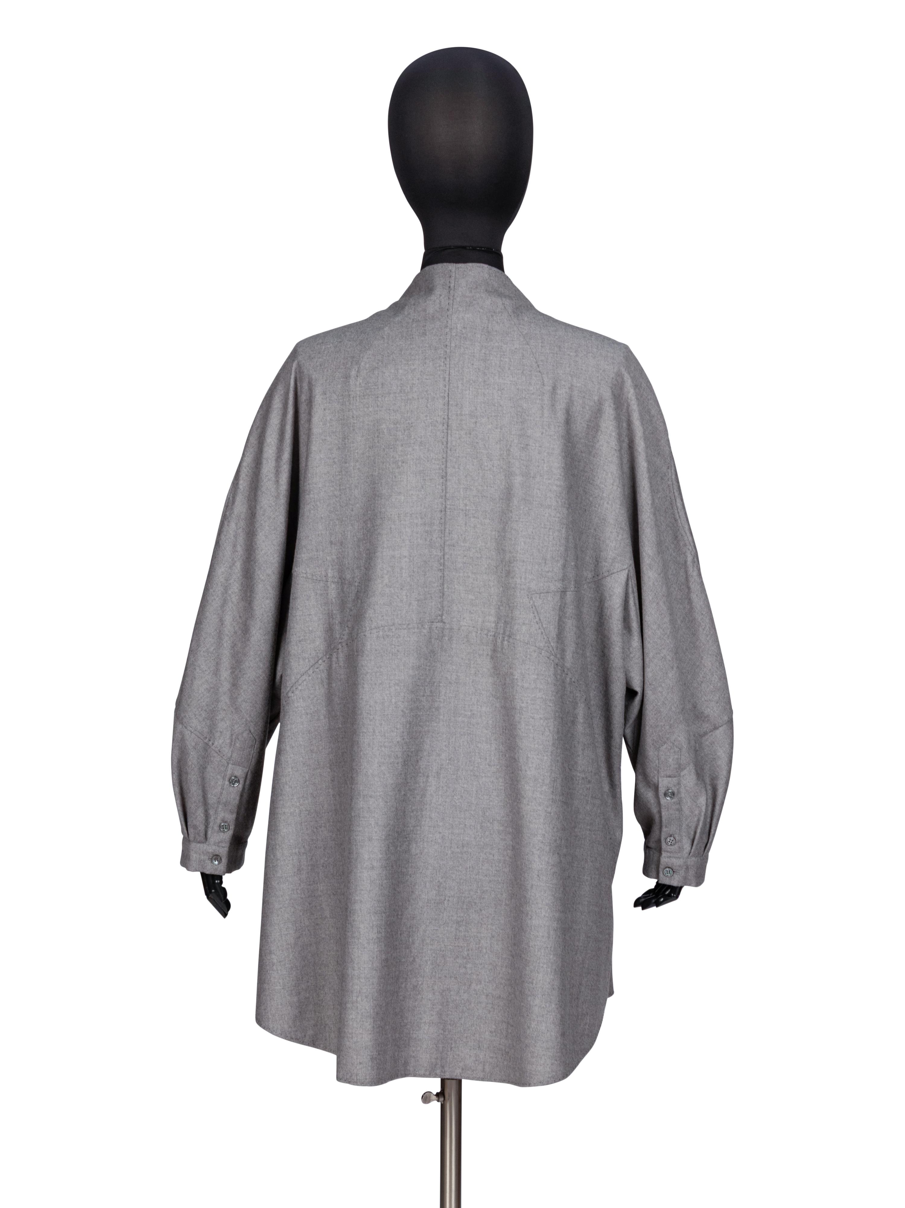 Ralph Rucci Chado, Cashmere Flannel Overshirt