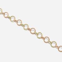 A bicolor gold necklace