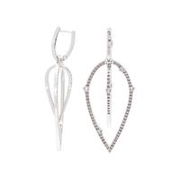 STEVEN WEBSTER, WHITE GOLD AND DIAMOND EARRINGS