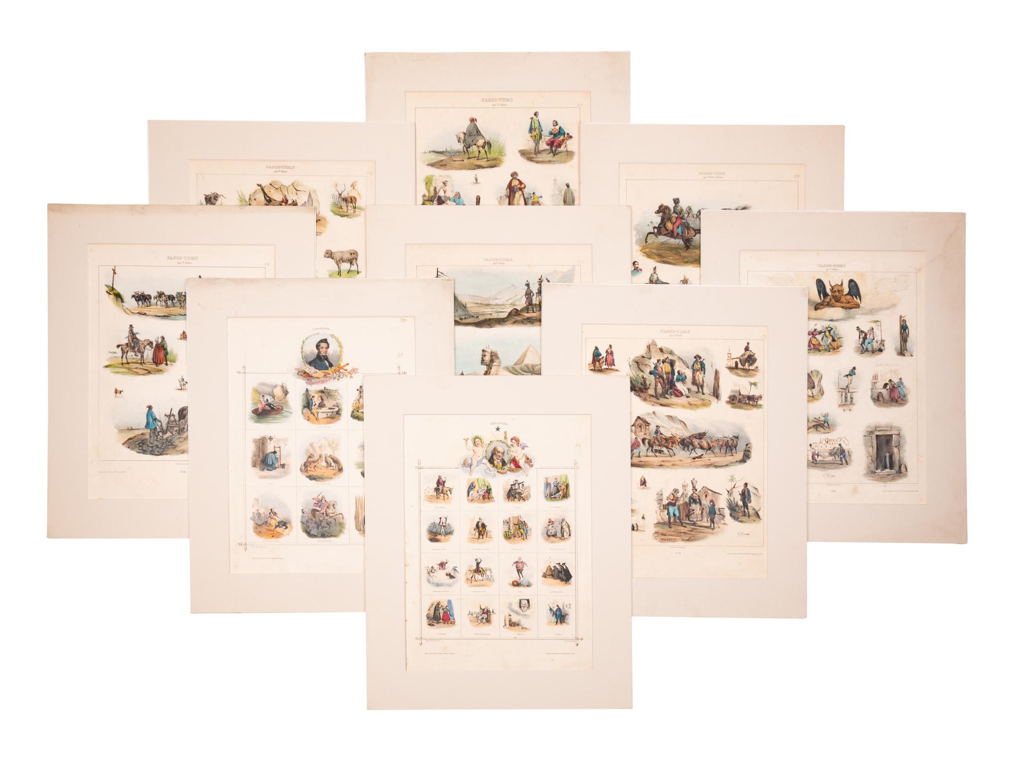 A Collection of Continental Hand-Colored Engravings
