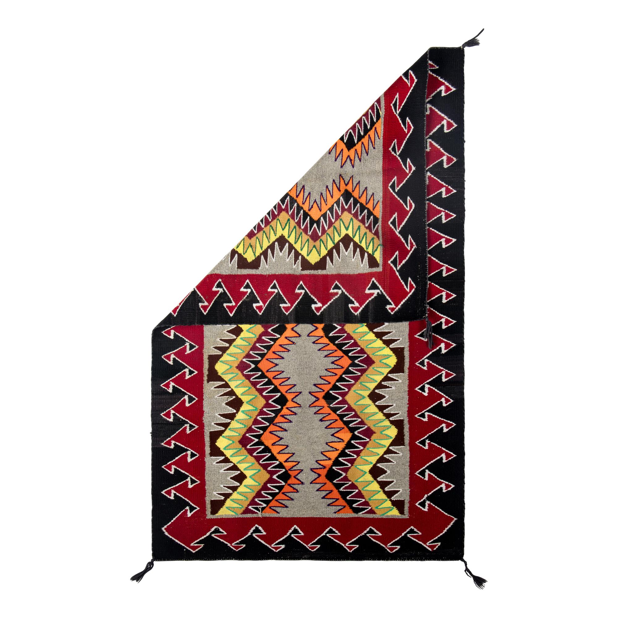 Navajo Red Mesa Outline Weaving [Rug]