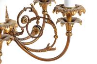 A Neoclassical Style Gilt Metal Six-Light Chandelier