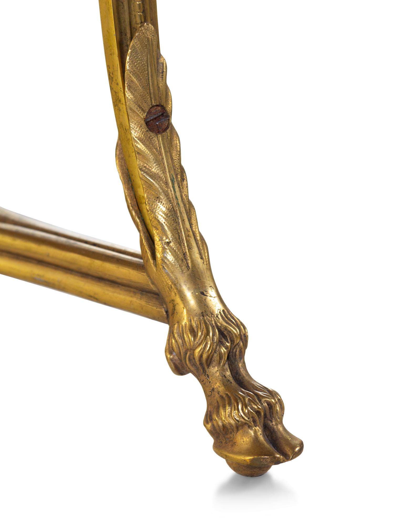 A Pair of Neoclassical Gilt Bronze Marble-Top Guéridons