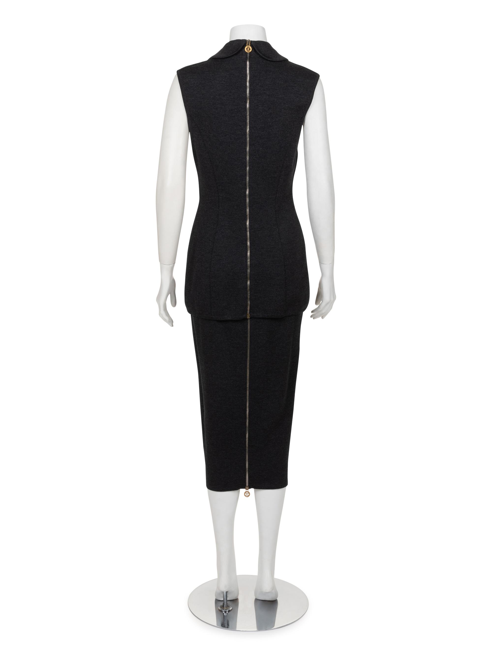 Chanel Knit Tunic and Skirt Ensemble, c.1990
