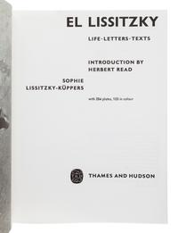 [LISSITZKY, El (1890-1941)]. LISSITZKY-KÜPPERS, Sophie. EL Lissitzky: Life, Letters, Texts. New York: Thames and Hudson, 1992.
