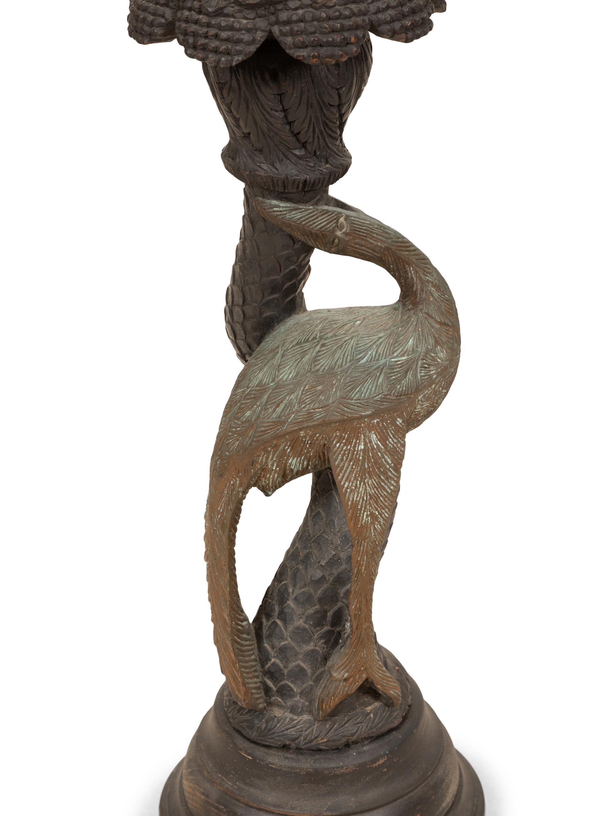 A Goa Carved Wood Table Lamp Base