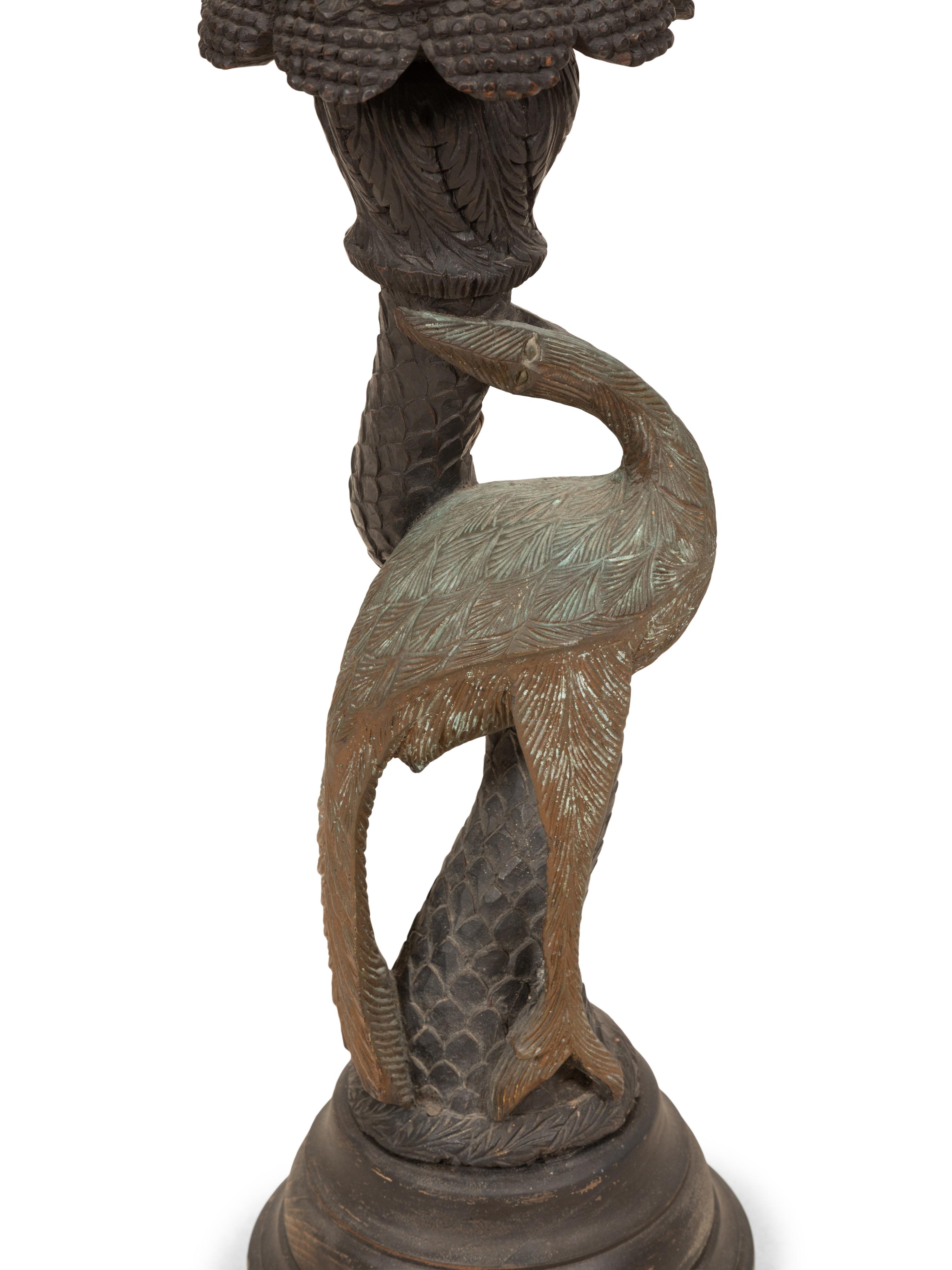 A Goa Carved Wood Table Lamp Base