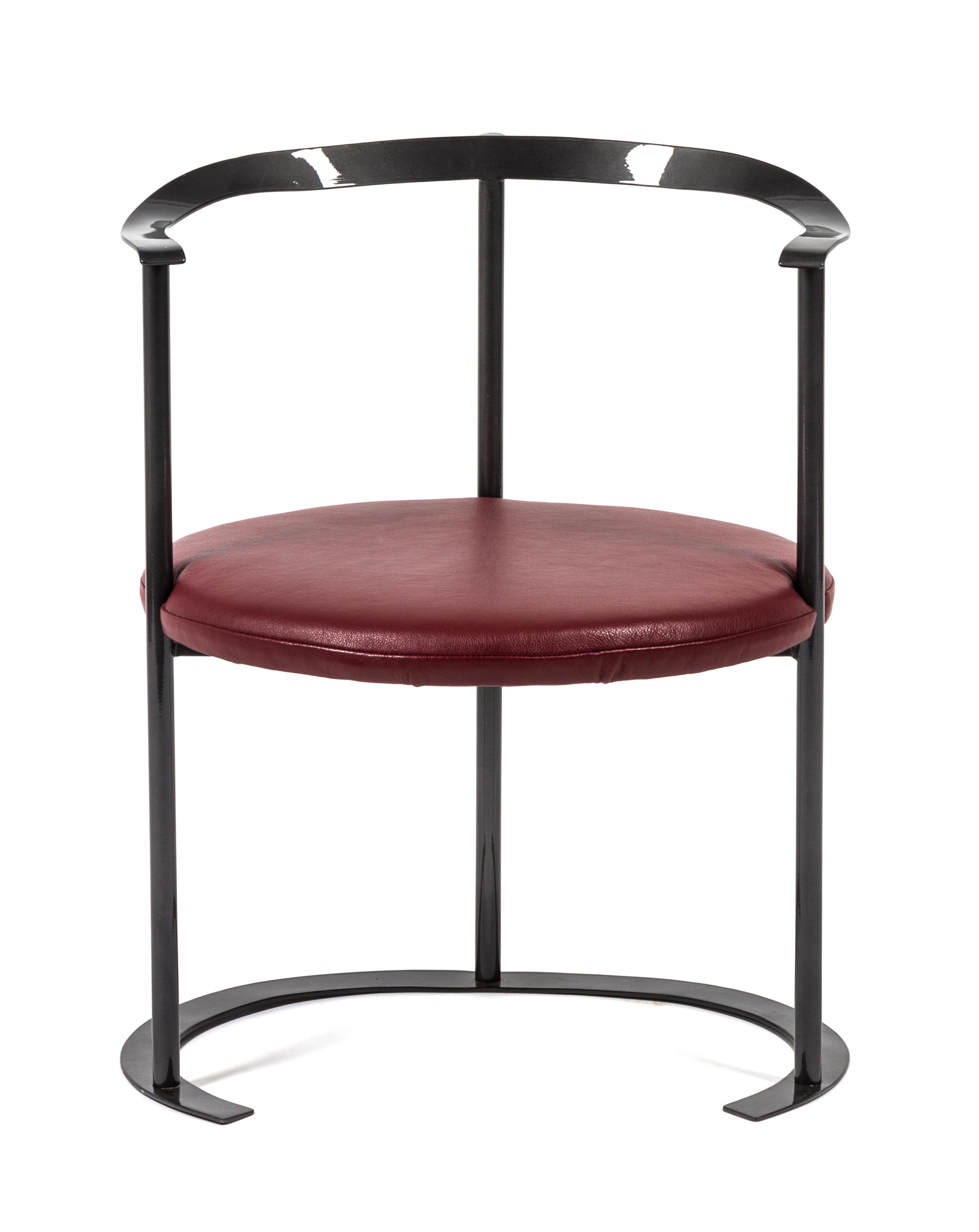 An Italian Metal Armchair Height 28 inches.