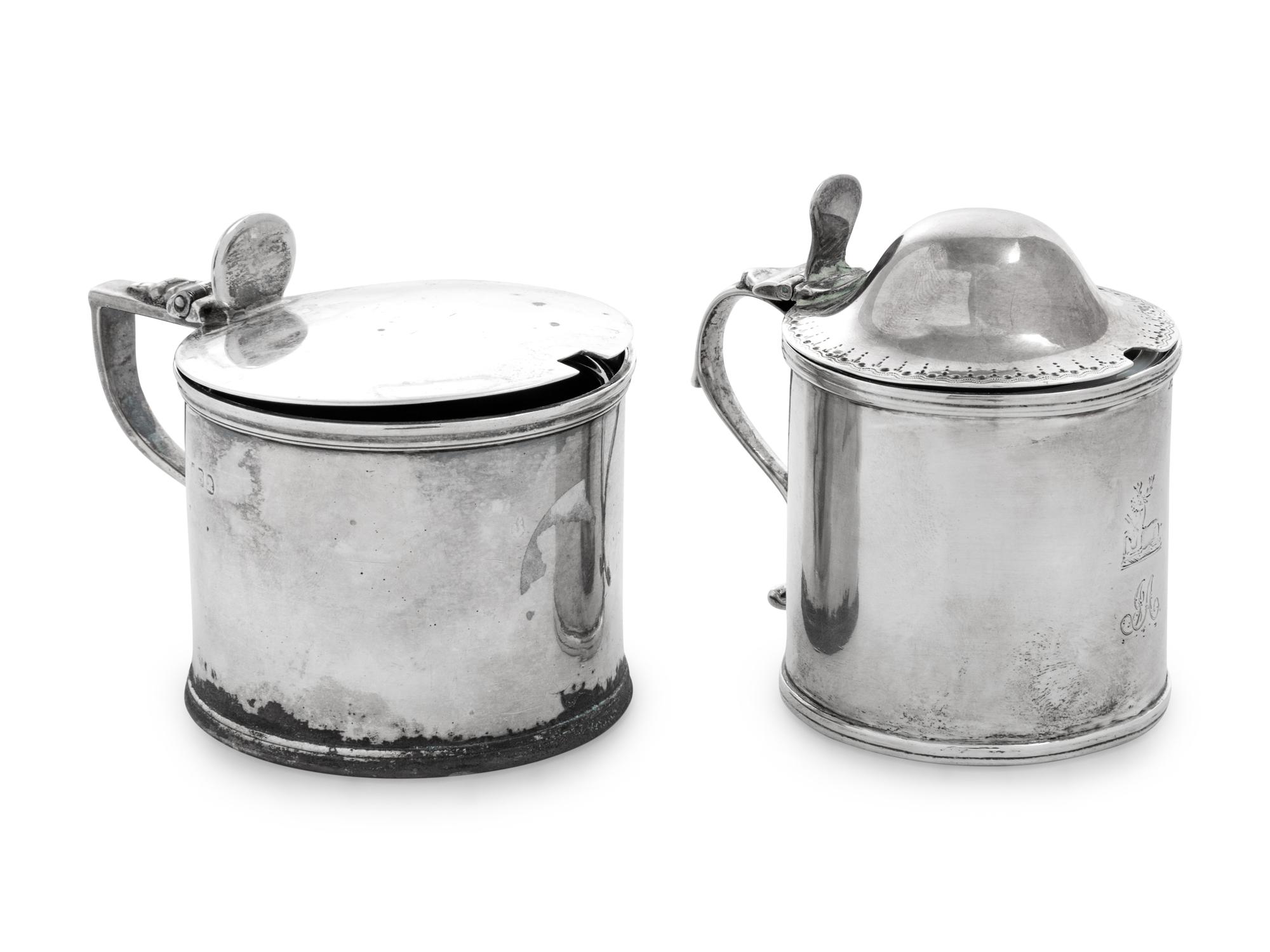 Two English Silver Mustard Pots