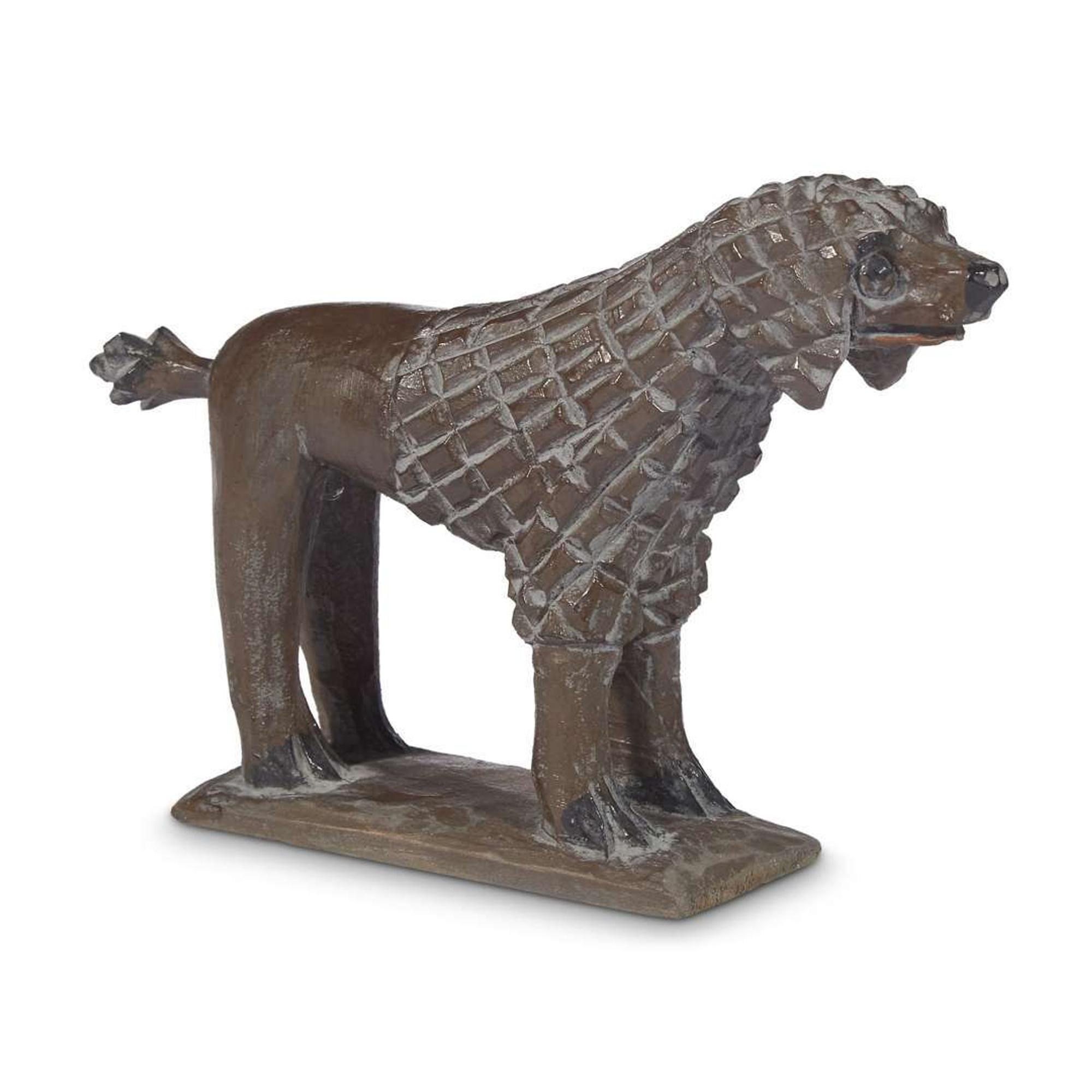 Carved and painted figure of a poodle Robert Stauffer, late 20th century