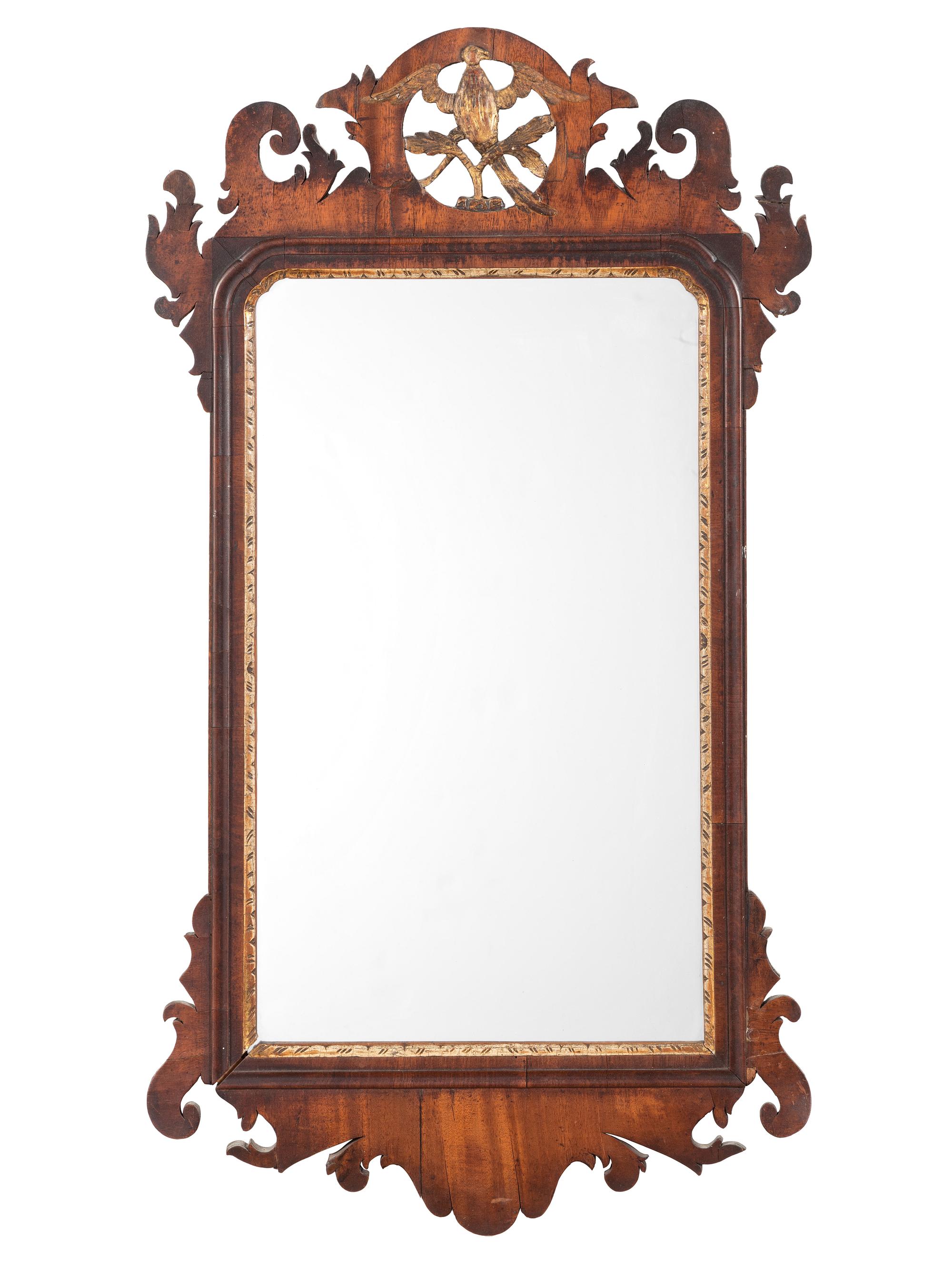 A Federal Style Walnut Mirror
