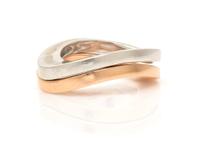 A Pair of 14 Karat Bicolor Gold Stacking Rings, 5.90 dwts.