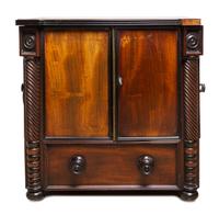 A Regency Mahogany Table-Top Letter Box Height 17 3/4 x width 18 1/4 x depth 13 inches. — EARLY 19TH CENTURY