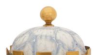 A Pair of English Parcel Gilt Porcelain Fruit Coolers