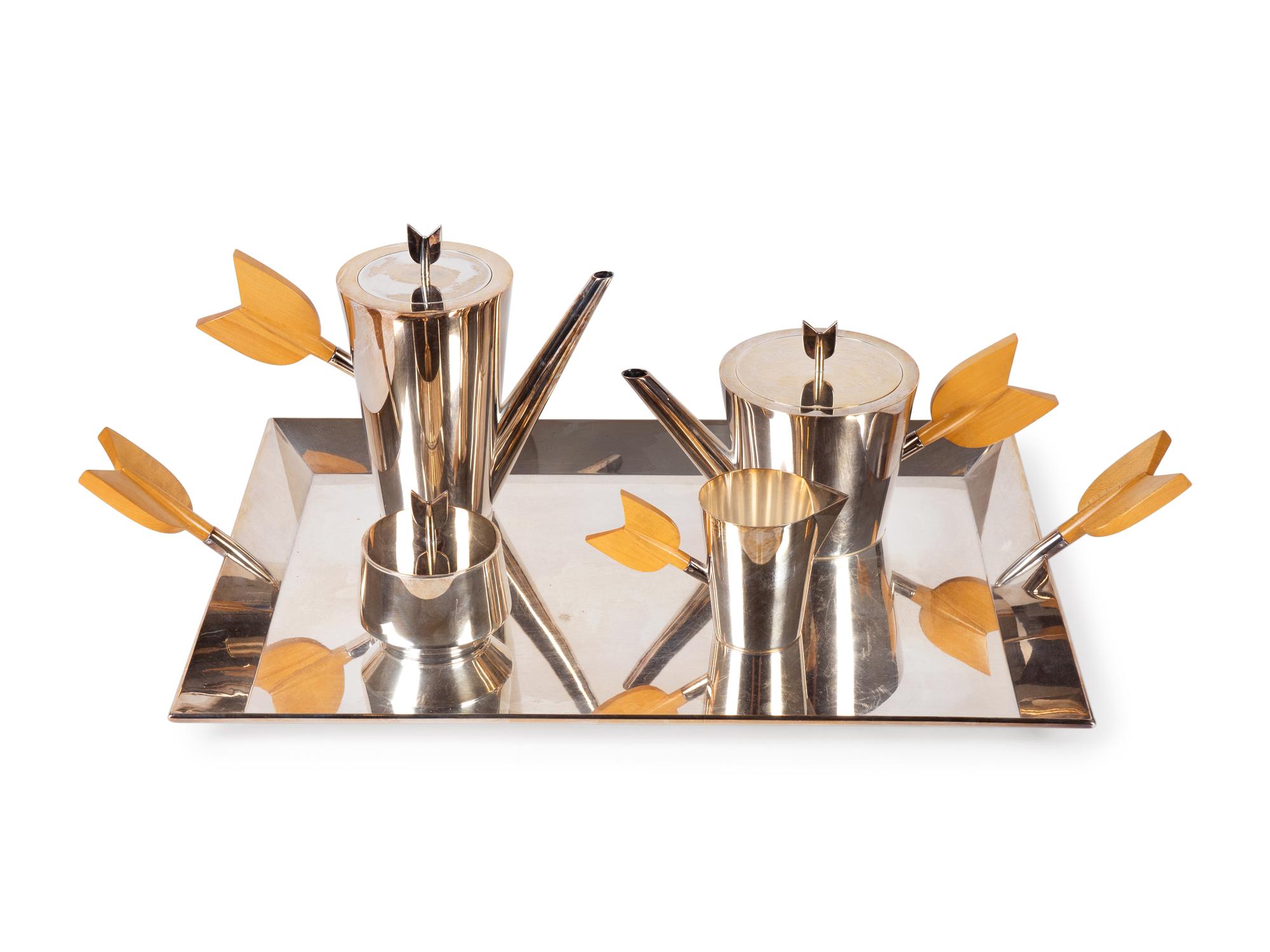 An Italian Modernist Silver Tea Set — Gio Ponti, 1950s