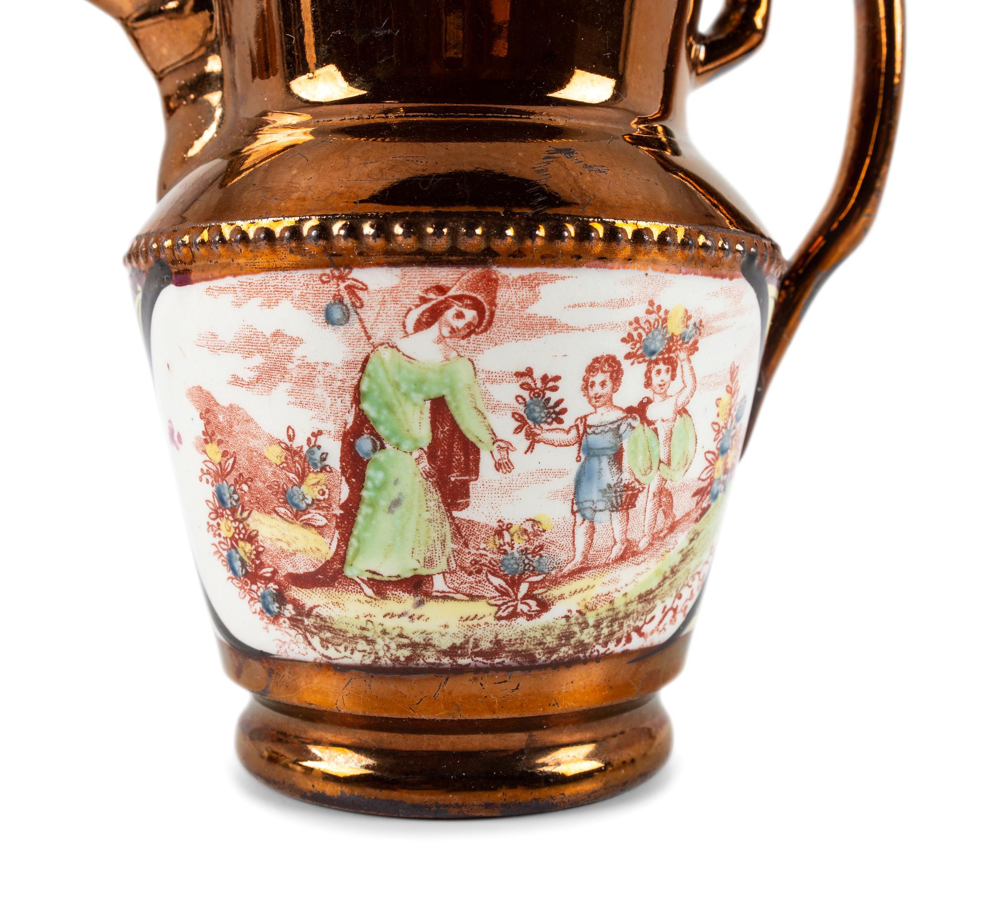 Two Copper Luster Jugs