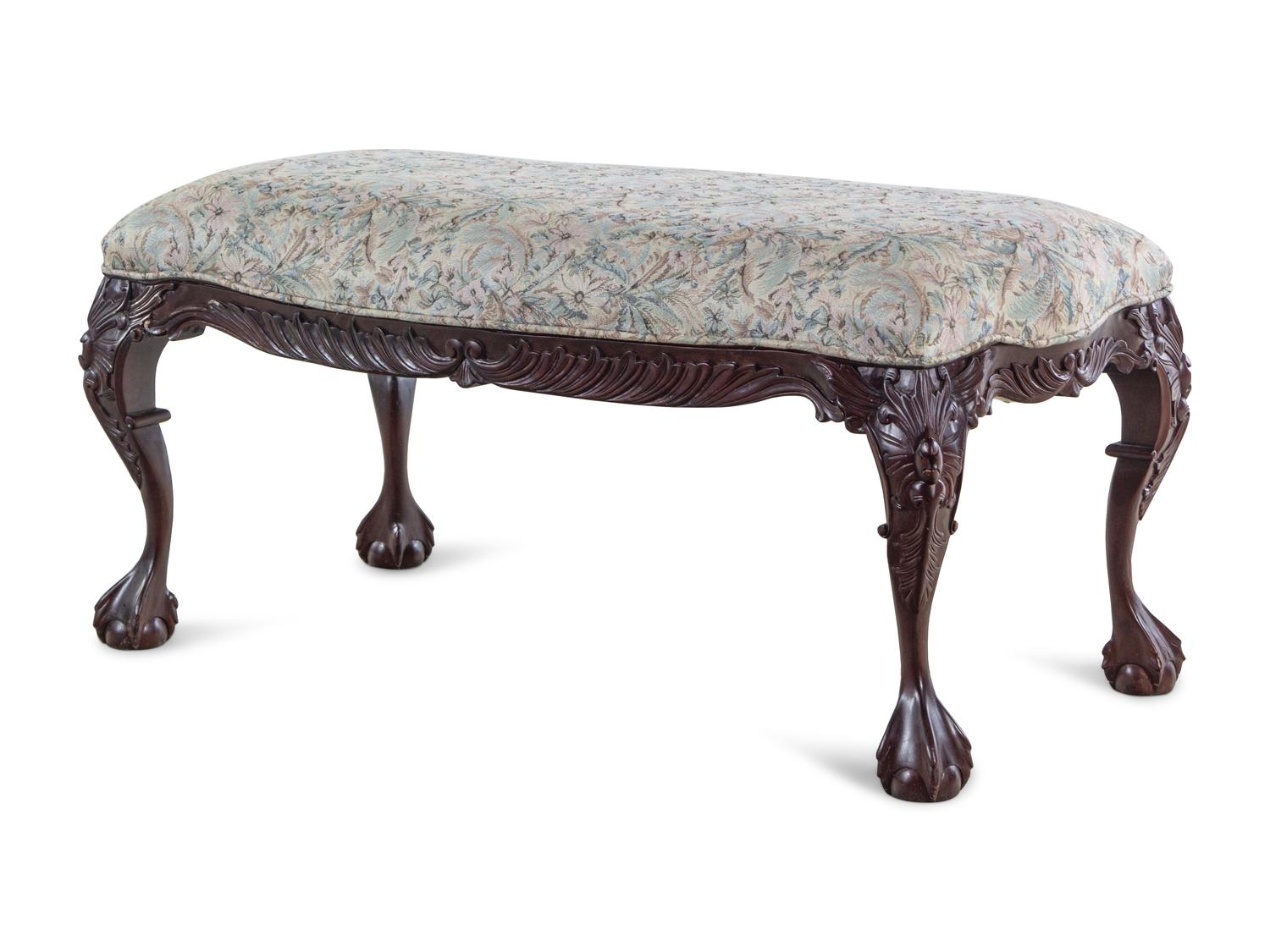 An Indonesian Carved Mahogany Bench