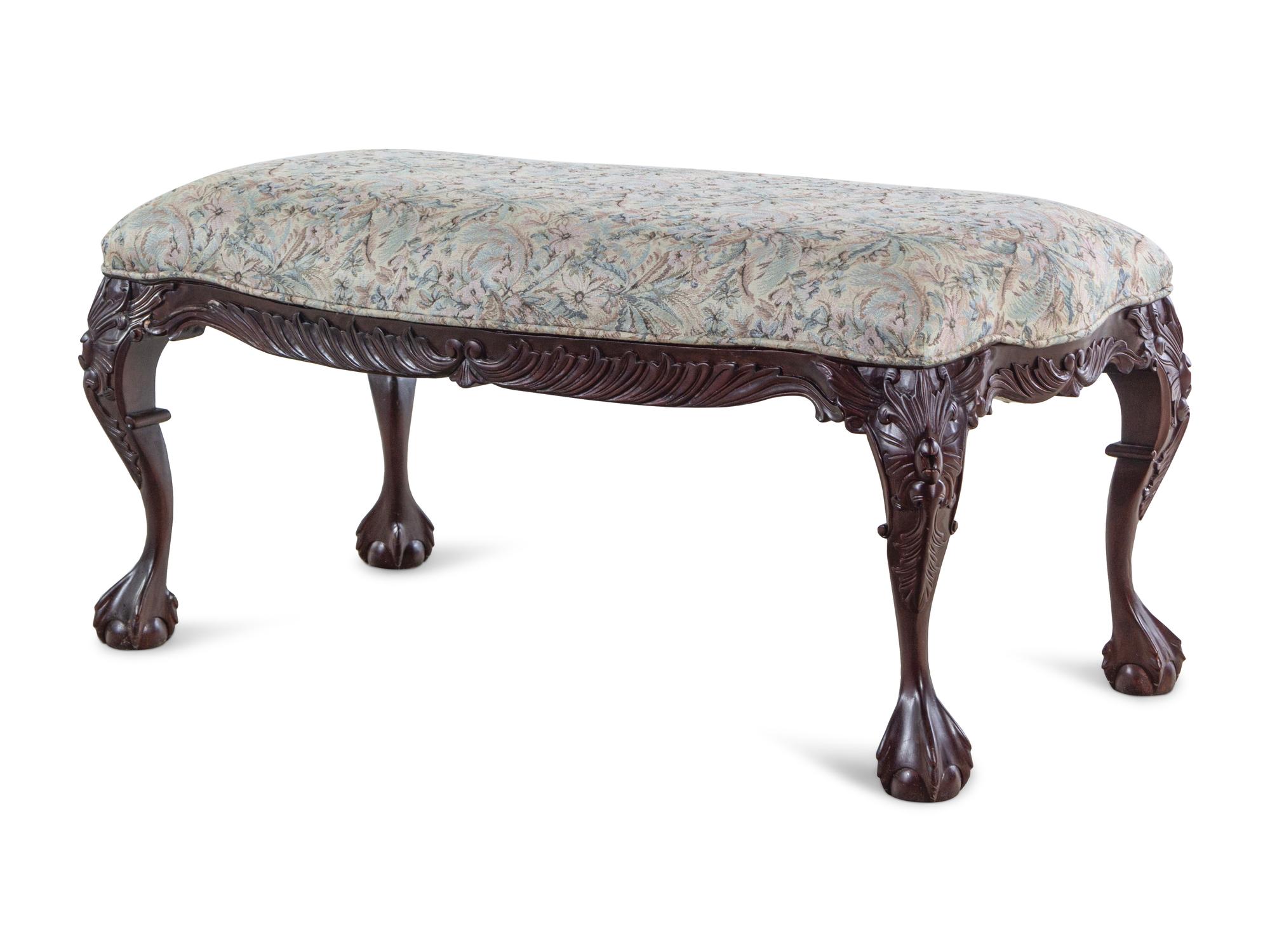 An Indonesian Carved Mahogany Bench