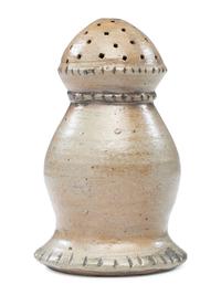 A Very Rare Stoneware Salt or Muffineer