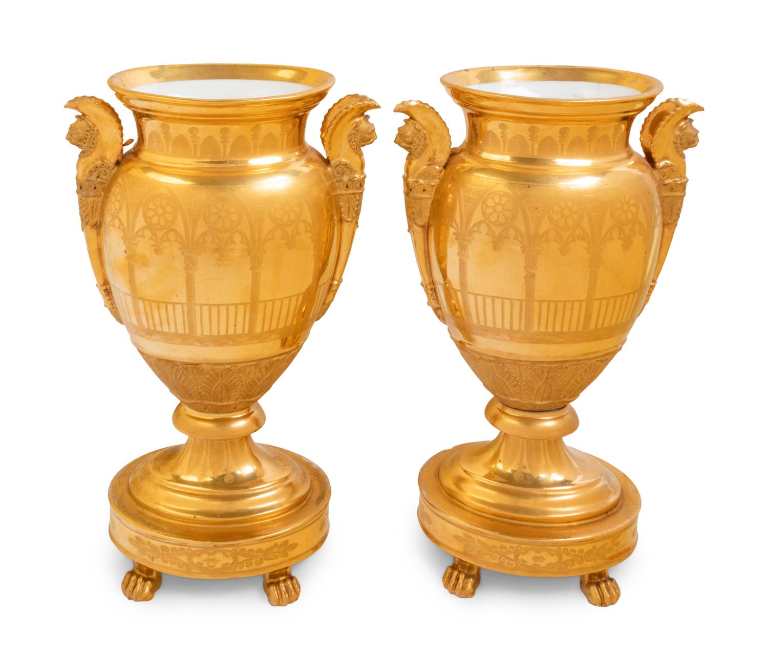 A Pair of Paris Porcelain Vases