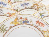 A Set of Ten Le Tallec Cirque Chinois Hand-Painted Porcelain Plates