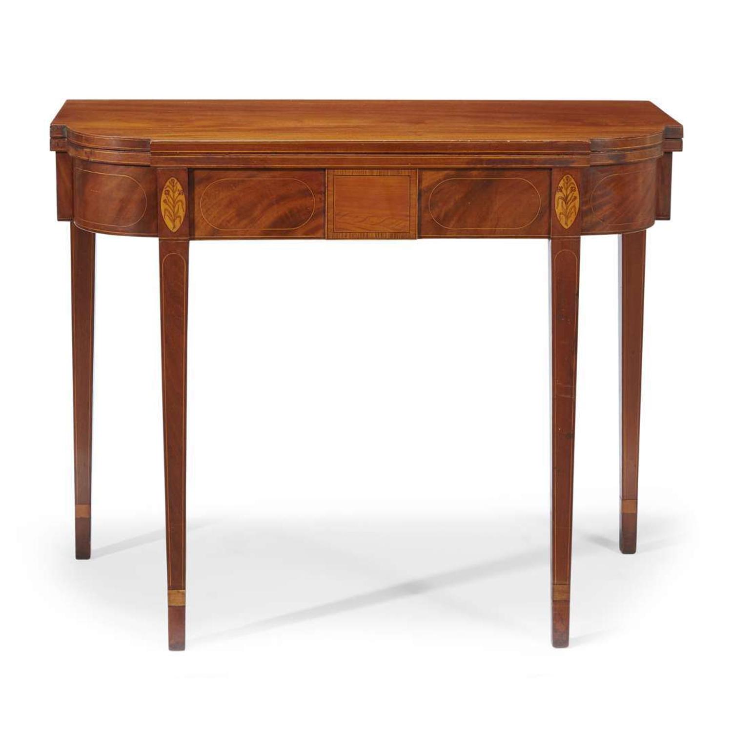 Federal inlaid mahogany card table circa 1800
