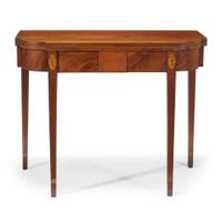 Federal inlaid mahogany card table circa 1800