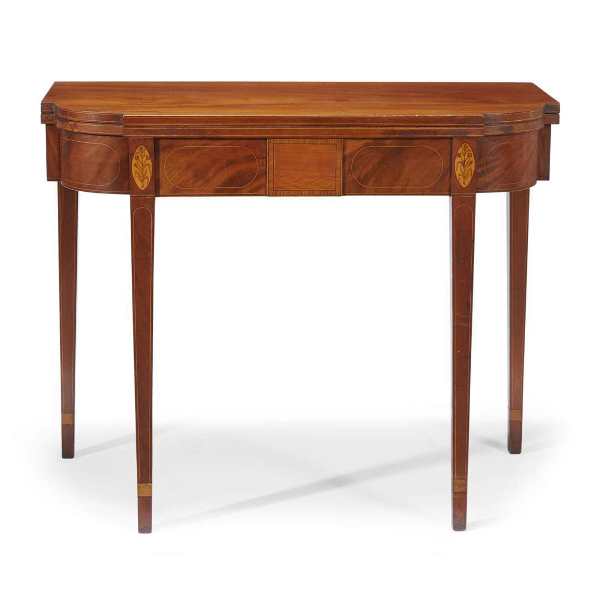 Federal inlaid mahogany card table circa 1800
