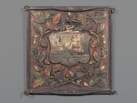 A Royal Navy Carved and Painted Wood Funerary Hatchment