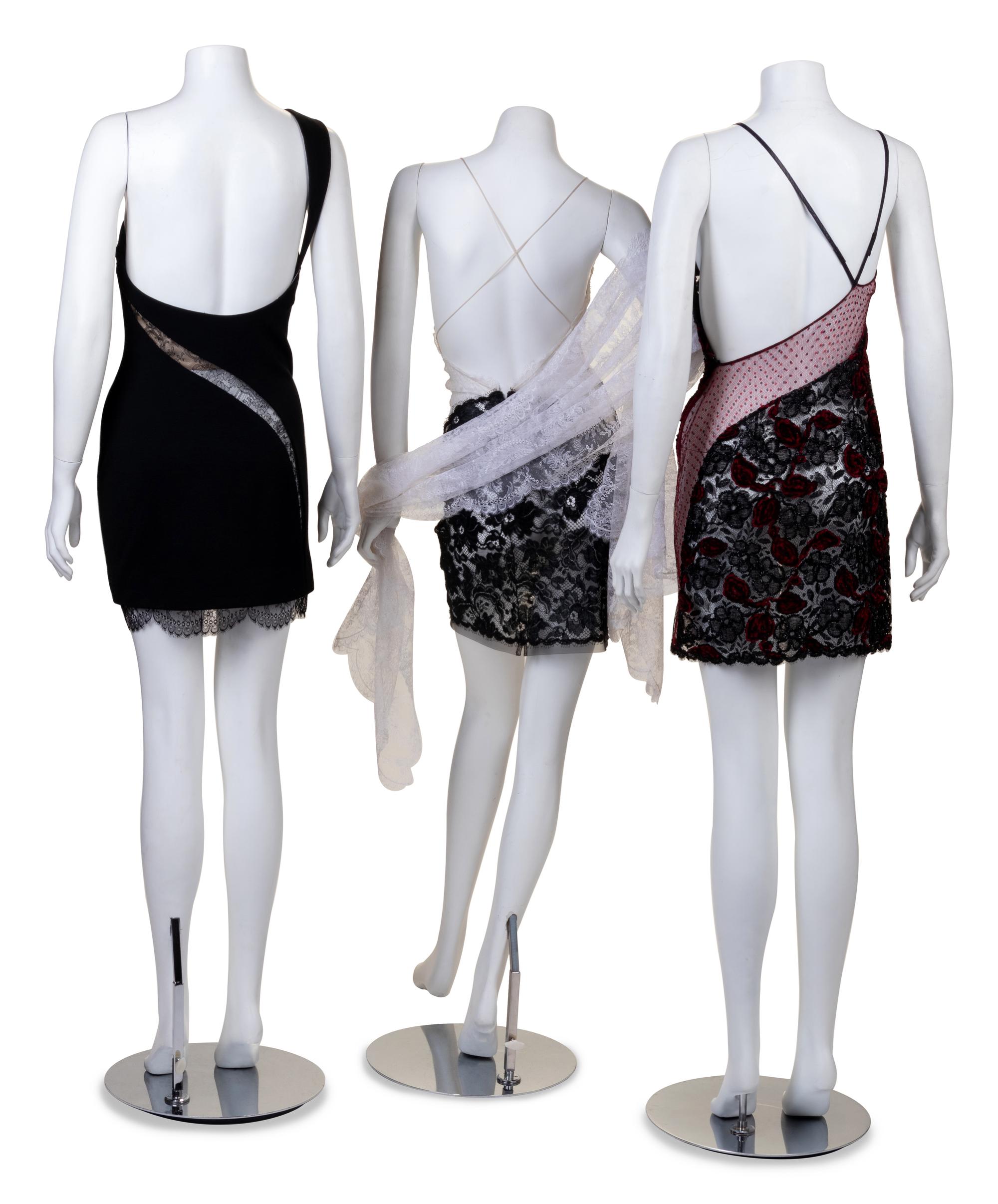 Three Geoffrey Beene Dresses with Lace, 1991