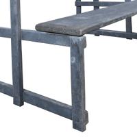 A Wood and Metal Tiered Stand 130" W x 33" D x 40" H — France, Early 20th Century